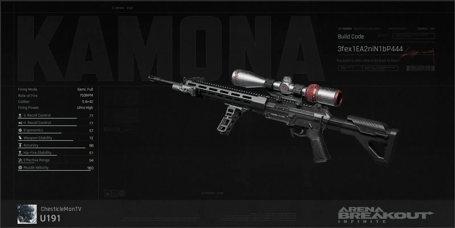 U191 Build Code Best U191 Build & Meta Loadout: U191 Main | Arena Breakout: Infinite (ABI)