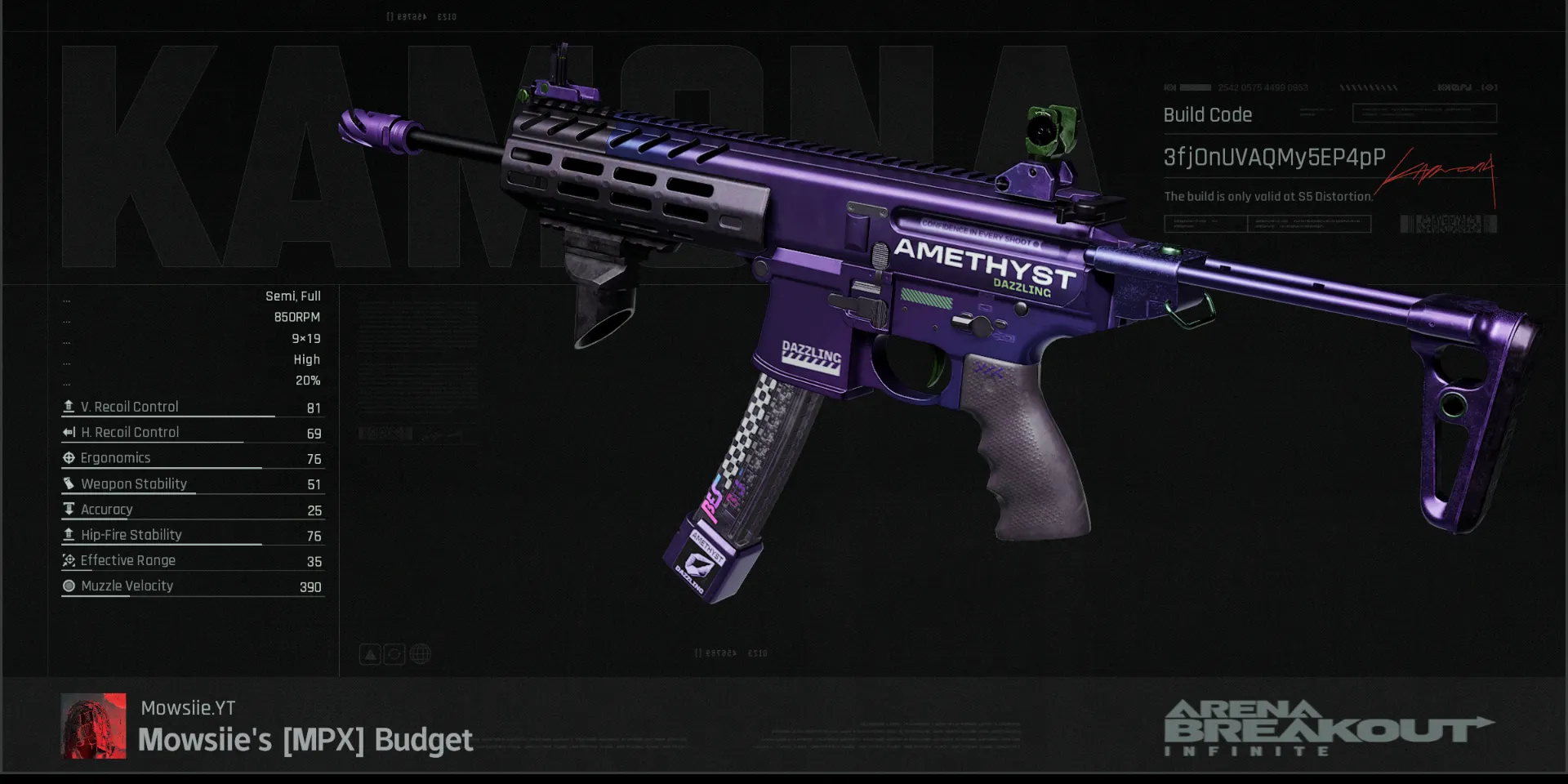 Best MPX Build & Meta Loadout: Mowsiie's [MPX] Budget | Arena Breakout ...